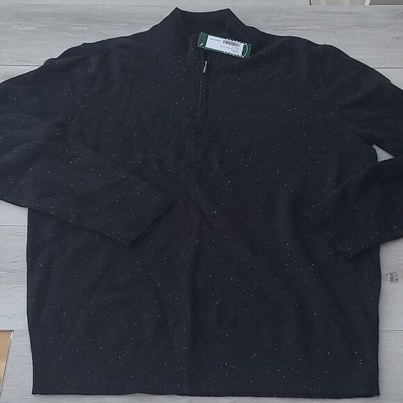 Artefact Cashmere (100%) 1/4 Zip Black XL Stitch Fix NWT - Picture 4 of 5